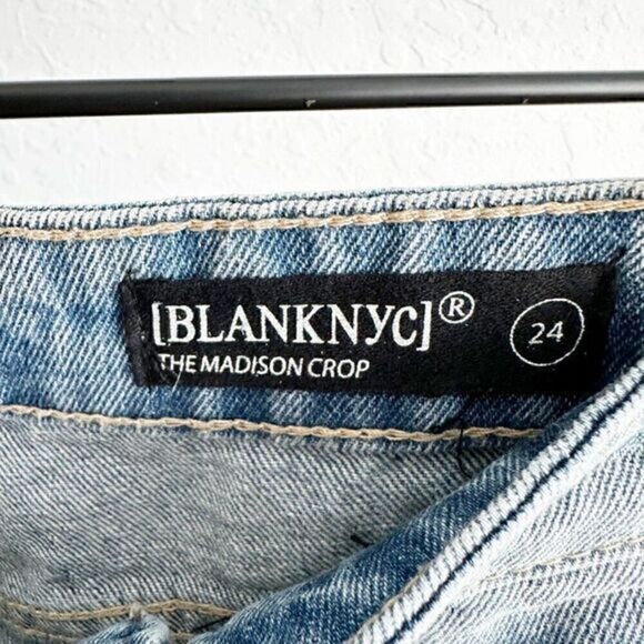 Blank NYC The Madison Crop High Rise Denim‎ Jeans Blue Size 24 - Picture 7 of 11